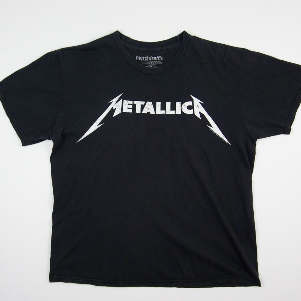 HOT!  METALLICA Retro Style Logo Rock T-shirt L